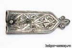 Наконечник ремня, серебро, XIV-первая пол XV вв